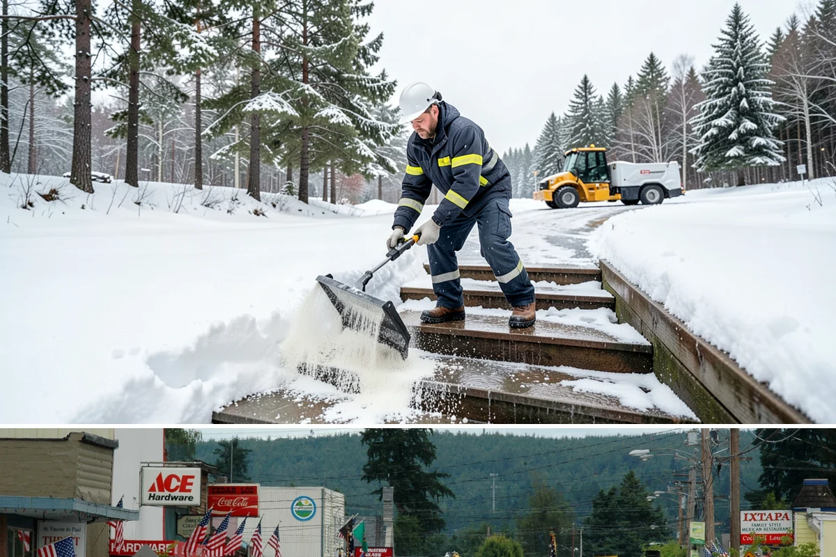 Snow Event Inspections in Carnation, King County, WA - Performed during and after each snow event throughout the winter season.