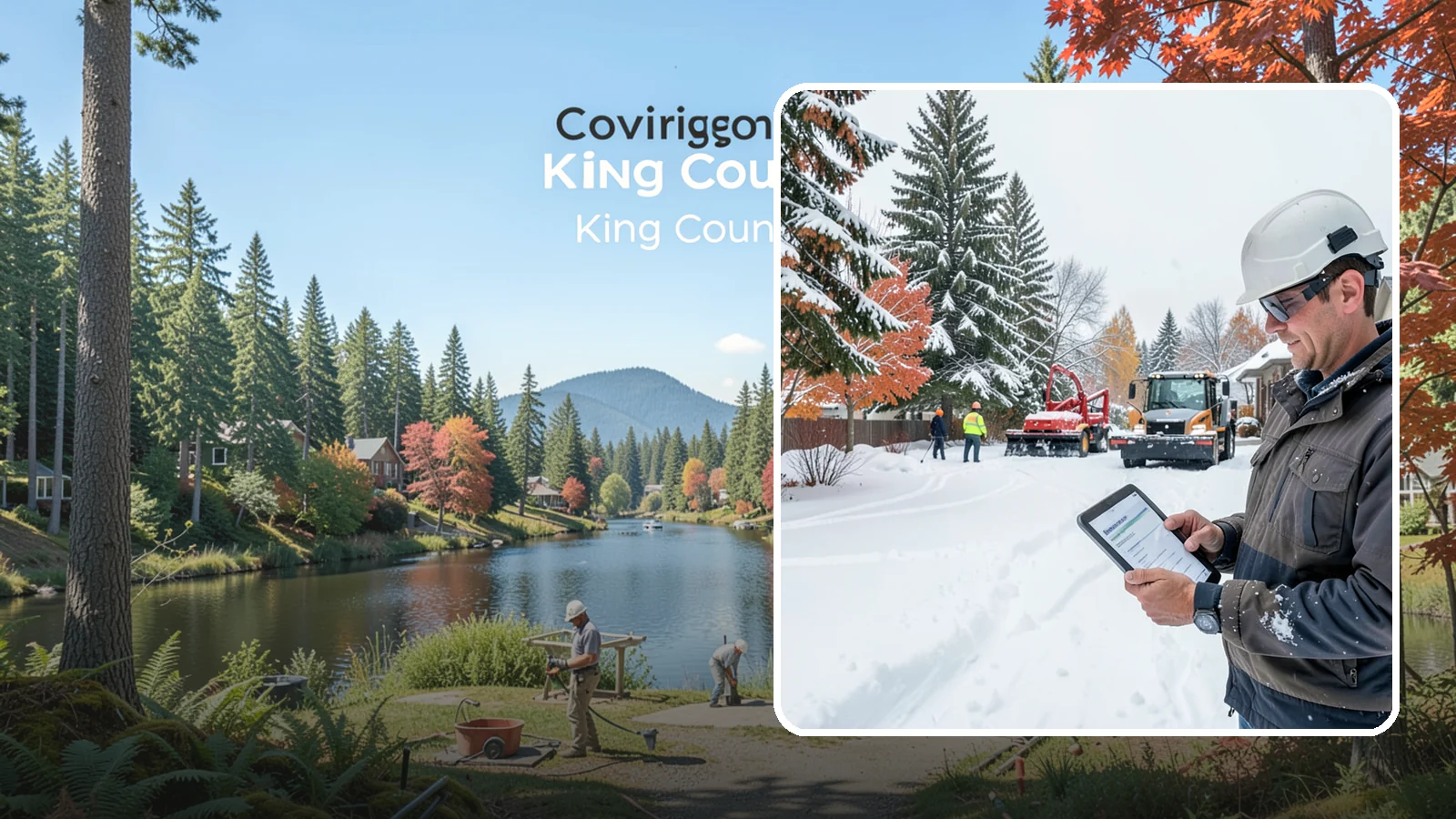 Snow Event Inspections in Covington, King County, WA - We inspect your Western Washington property during and after each snow event to confirm surfaces are cleared and safe.