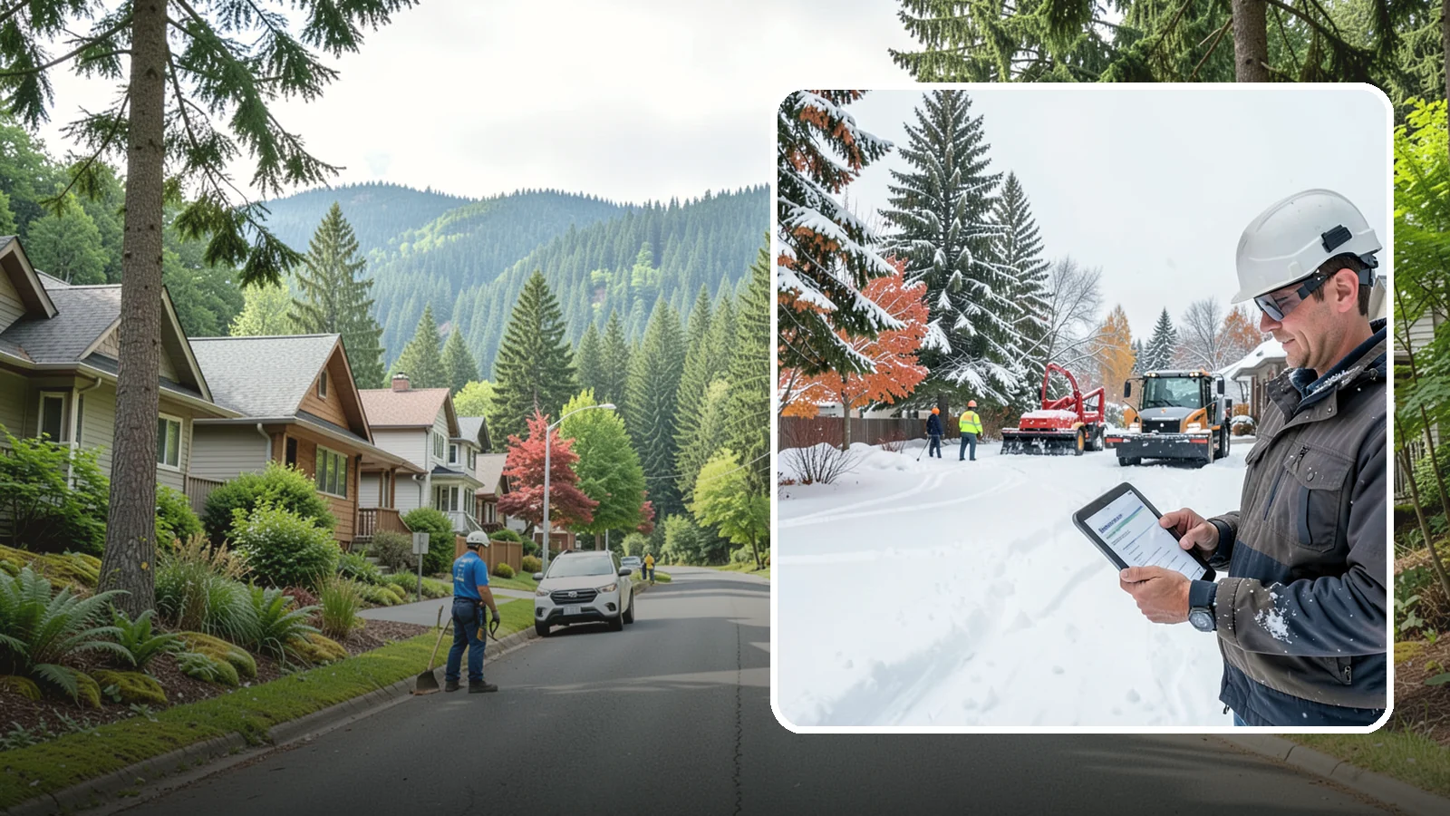 Snow Event Inspections in Darrington, Snohomish County, WA - We inspect your Western Washington property during and after each snow event to confirm surfaces are cleared and safe.