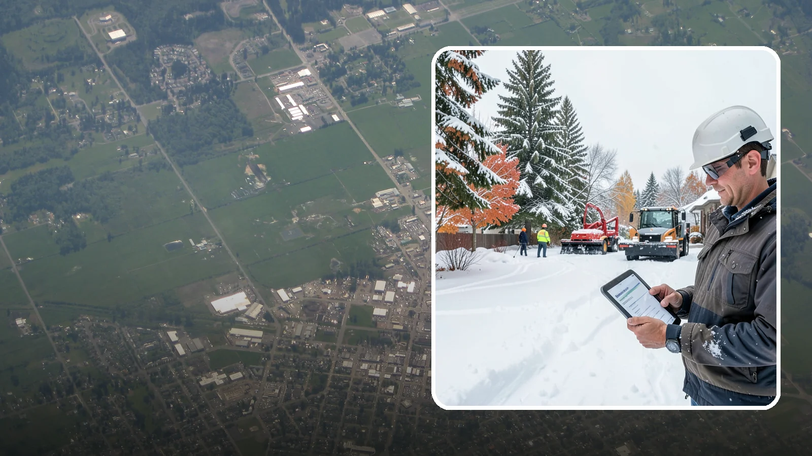Snow Event Inspections in Enumclaw, King County, WA - We inspect your Western Washington property during and after each snow event to confirm surfaces are cleared and safe.