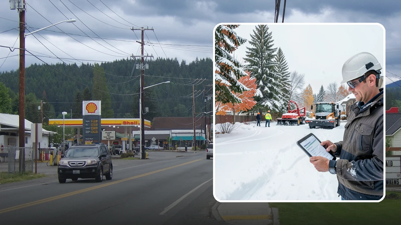 Snow Event Inspections in Granite Falls, Snohomish County, WA - We inspect your Western Washington property during and after each snow event to confirm surfaces are cleared and safe.