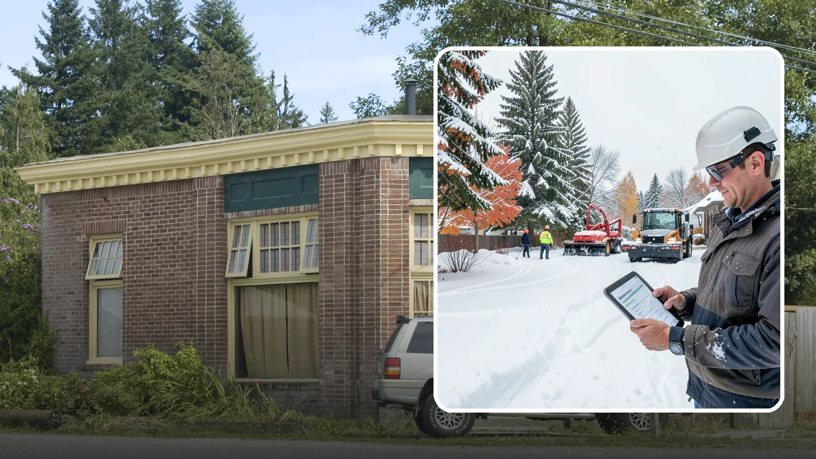 Snow Event Inspections in Hamilton, Skagit County, WA - We inspect your Western Washington property during and after each snow event to confirm surfaces are cleared and safe.
