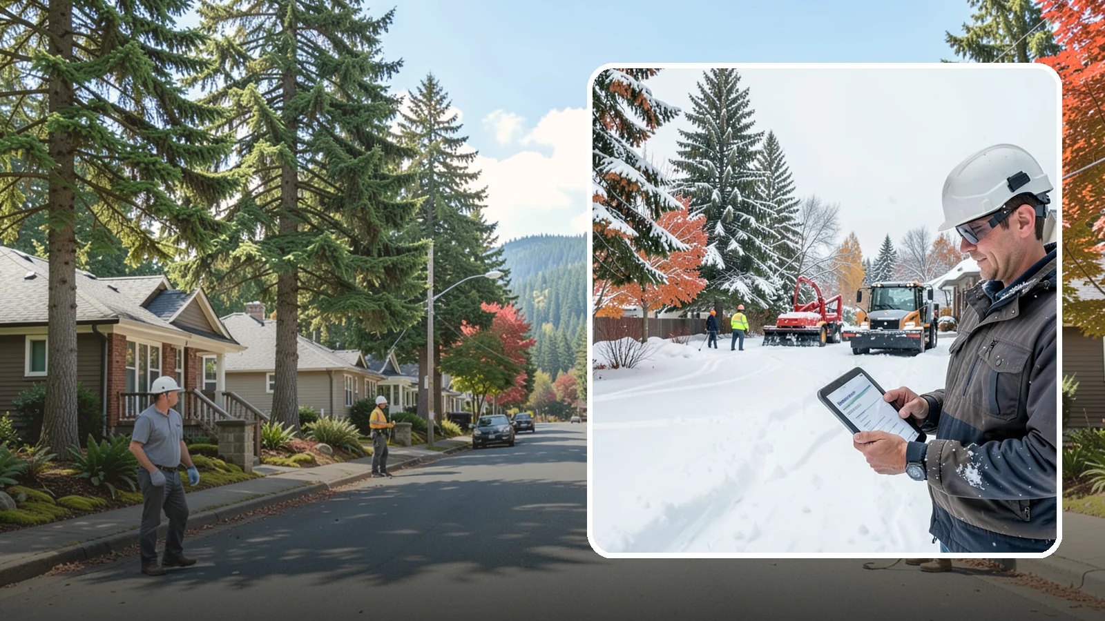 Snow Event Inspections in Hunts Point, King County, WA - We inspect your Western Washington property during and after each snow event to confirm surfaces are cleared and safe.