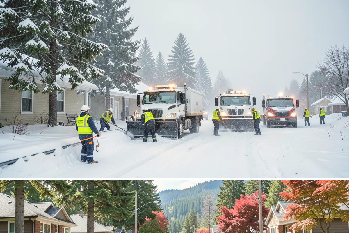 Snow Event Inspections in Hunts Point, King County, WA - Performed during and after each snow event throughout the winter season.