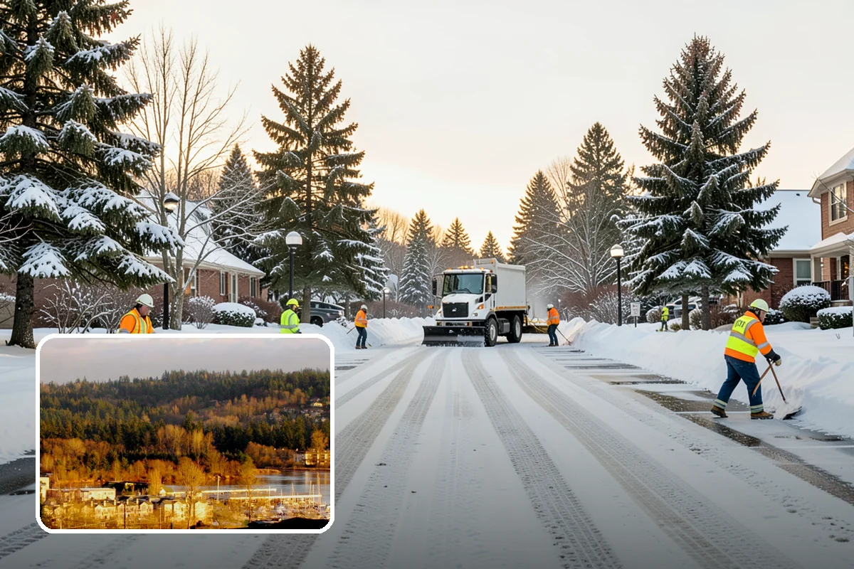 Snow Event Inspections in Kenmore, King County, WA - Confirms clearing met the required standard