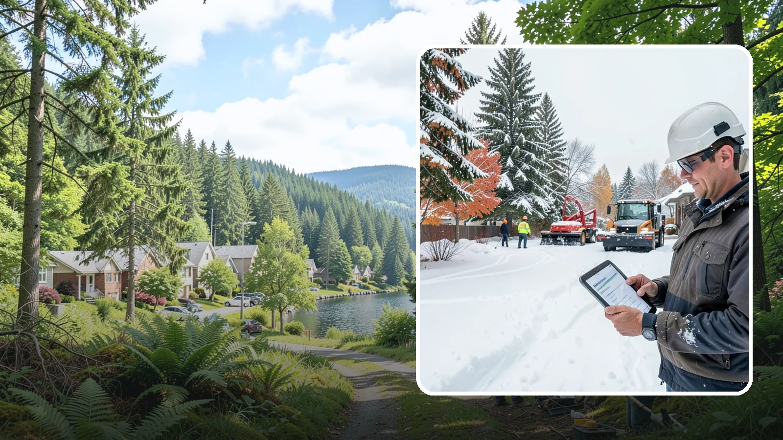 Snow Event Inspections in Lake Forest Park, King County, WA - We inspect your Western Washington property during and after each snow event to confirm surfaces are cleared and safe.