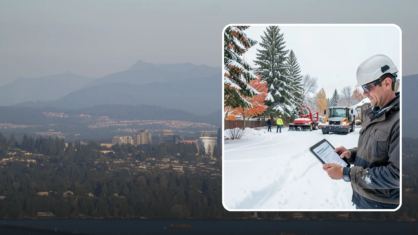 Snow Event Inspections in Medina, King County, WA - We inspect your Western Washington property during and after each snow event to confirm surfaces are cleared and safe.