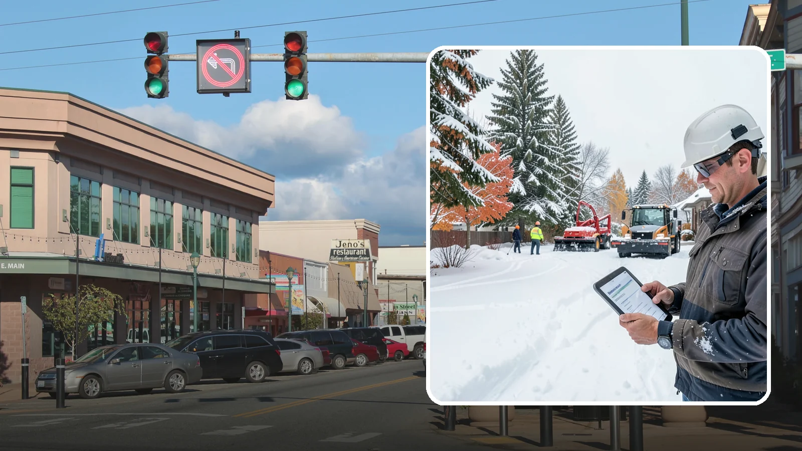 Snow Event Inspections in Monroe, Snohomish County, WA - We inspect your Western Washington property during and after each snow event to confirm surfaces are cleared and safe.