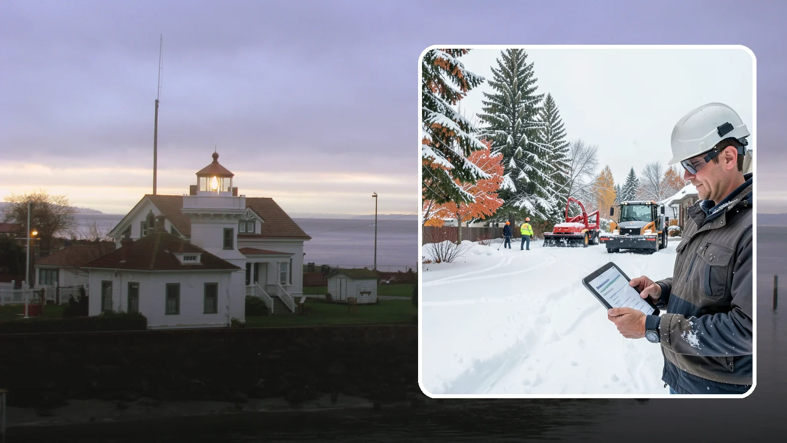 Snow Event Inspections in Mukilteo, Snohomish County, WA - We inspect your Western Washington property during and after each snow event to confirm surfaces are cleared and safe.