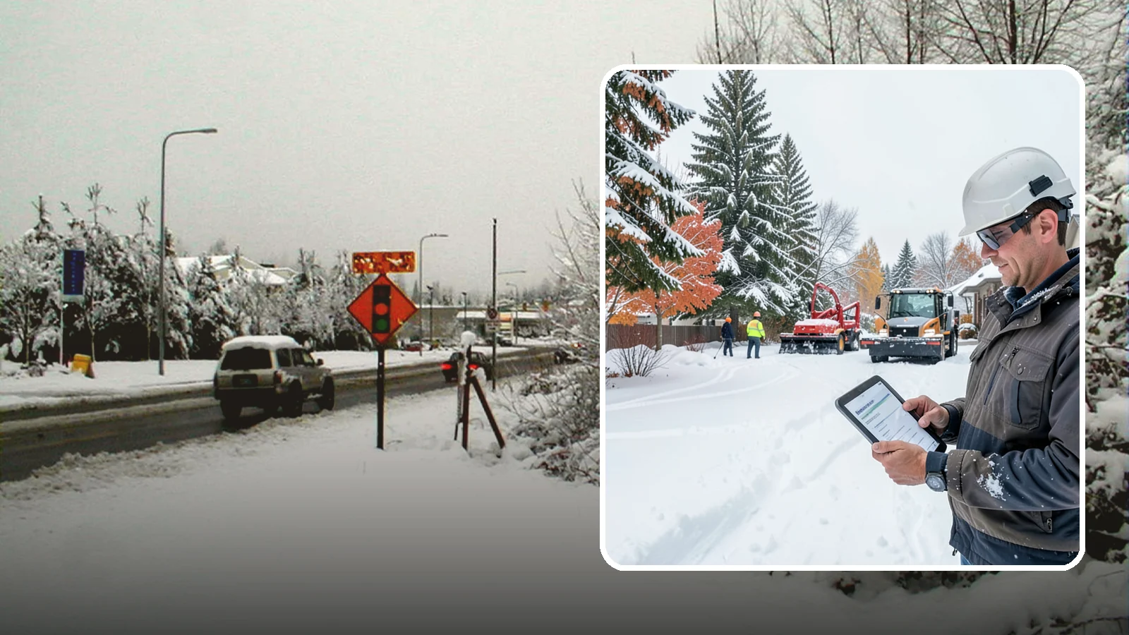 Snow Event Inspections in Newcastle, King County, WA - We inspect your Western Washington property during and after each snow event to confirm surfaces are cleared and safe.