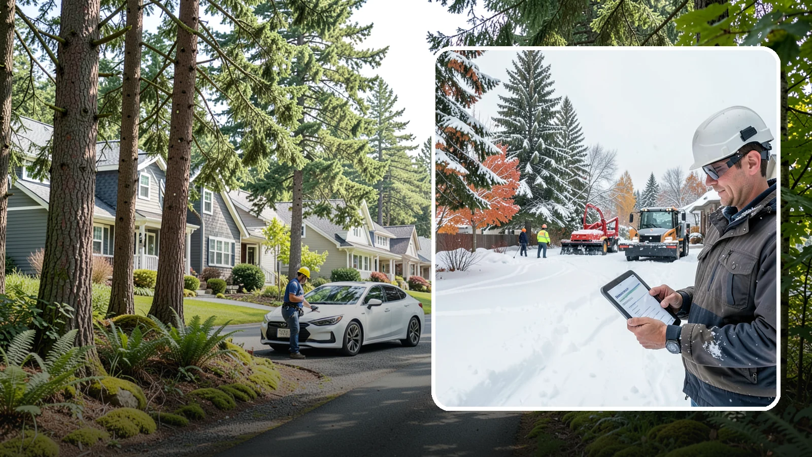 Snow Event Inspections in Normandy Park, King County, WA - We inspect your Western Washington property during and after each snow event to confirm surfaces are cleared and safe.