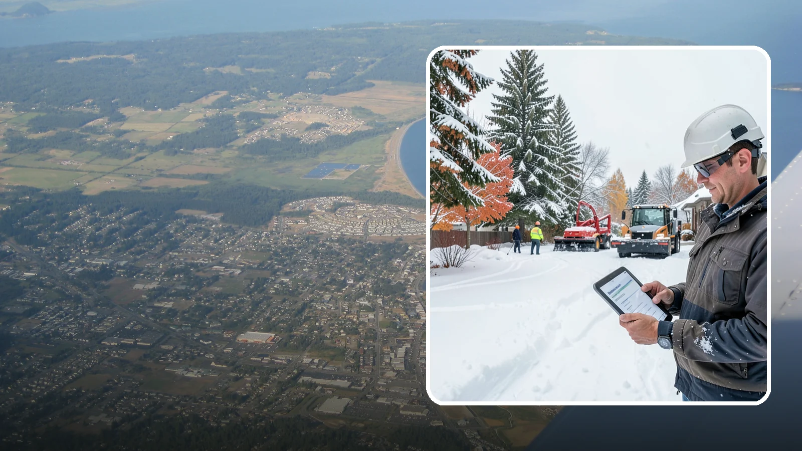 Snow Event Inspections in Oak Harbor, Island County, WA - We inspect your Western Washington property during and after each snow event to confirm surfaces are cleared and safe.