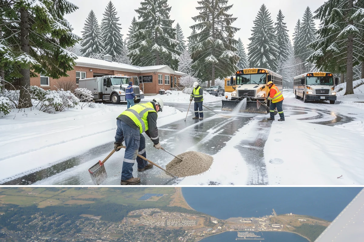 Snow Event Inspections in Oak Harbor, Island County, WA - Performed during and after each snow event throughout the winter season.