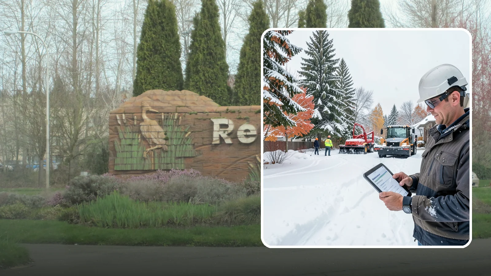 Snow Event Inspections in Renton, King County, WA - We inspect your Western Washington property during and after each snow event to confirm surfaces are cleared and safe.