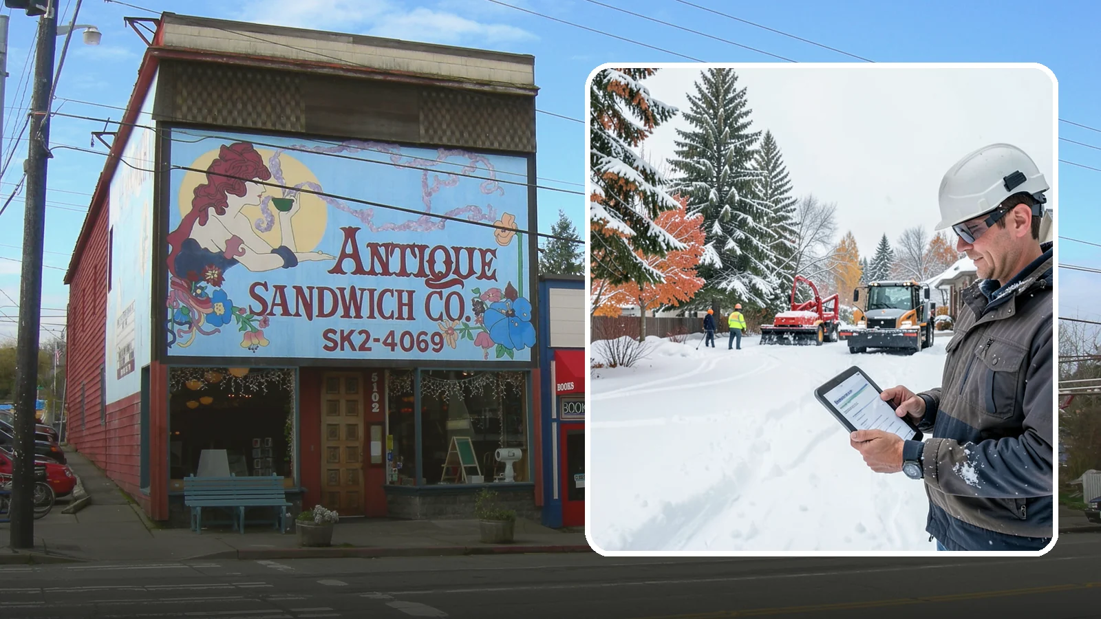 Snow Event Inspections in Ruston, Pierce County, WA - We inspect your Western Washington property during and after each snow event to confirm surfaces are cleared and safe.