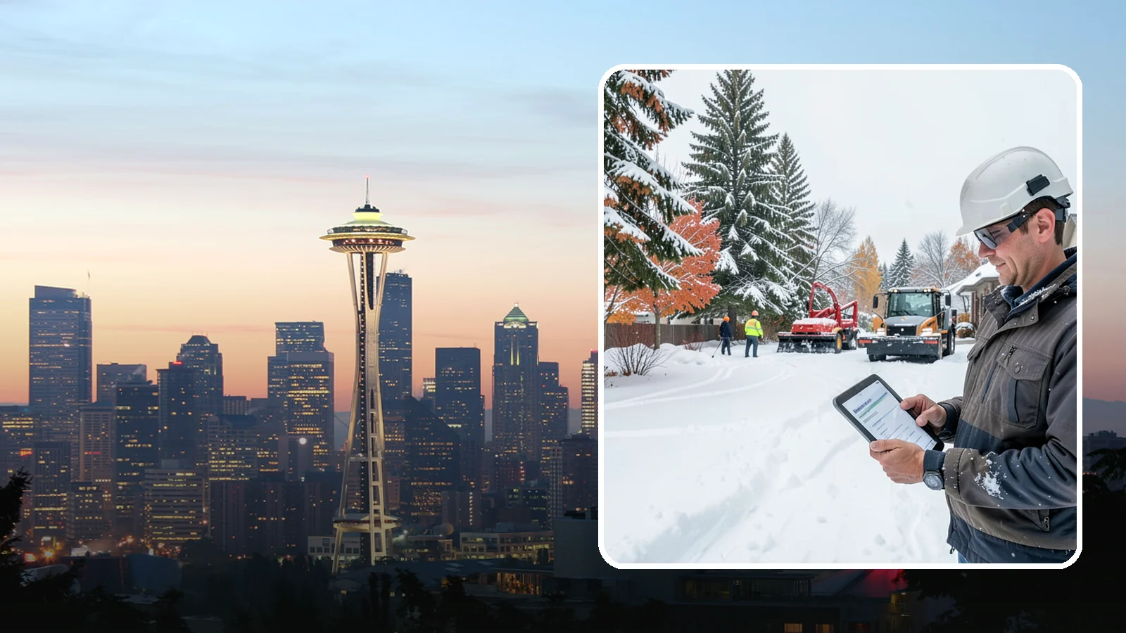 Snow Event Inspections in Seattle, King County, WA - We inspect your Western Washington property during and after each snow event to confirm surfaces are cleared and safe.