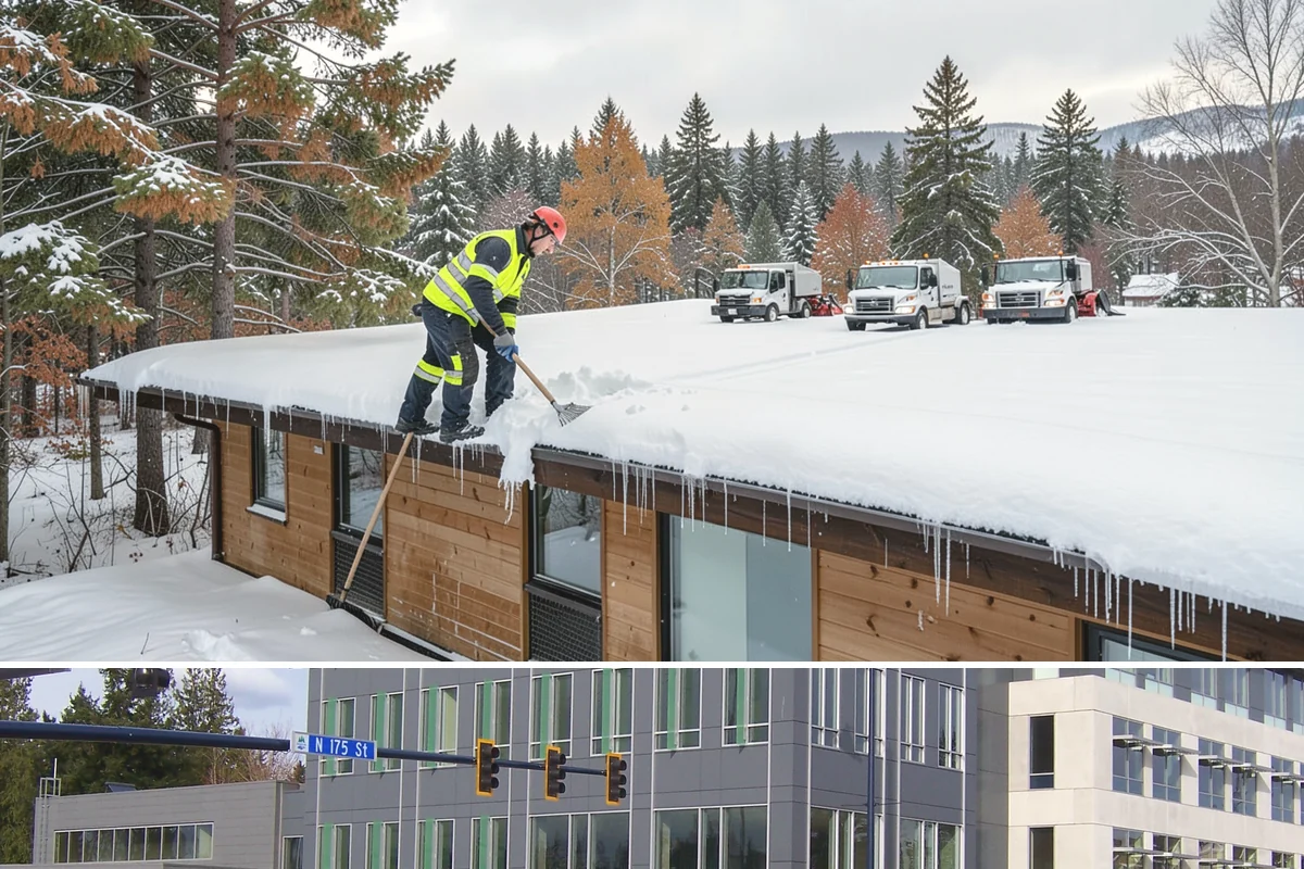 Snow Event Inspections in Shoreline, King County, WA - Performed during and after each snow event throughout the winter season.