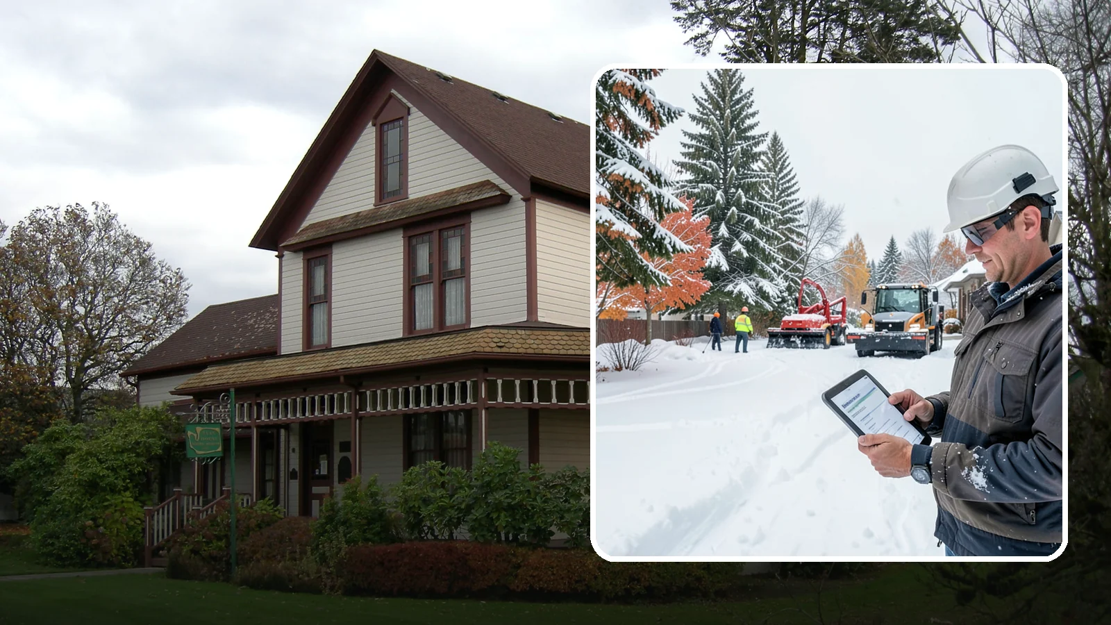 Snow Event Inspections in Sumner, Pierce County, WA - We inspect your Western Washington property during and after each snow event to confirm surfaces are cleared and safe.