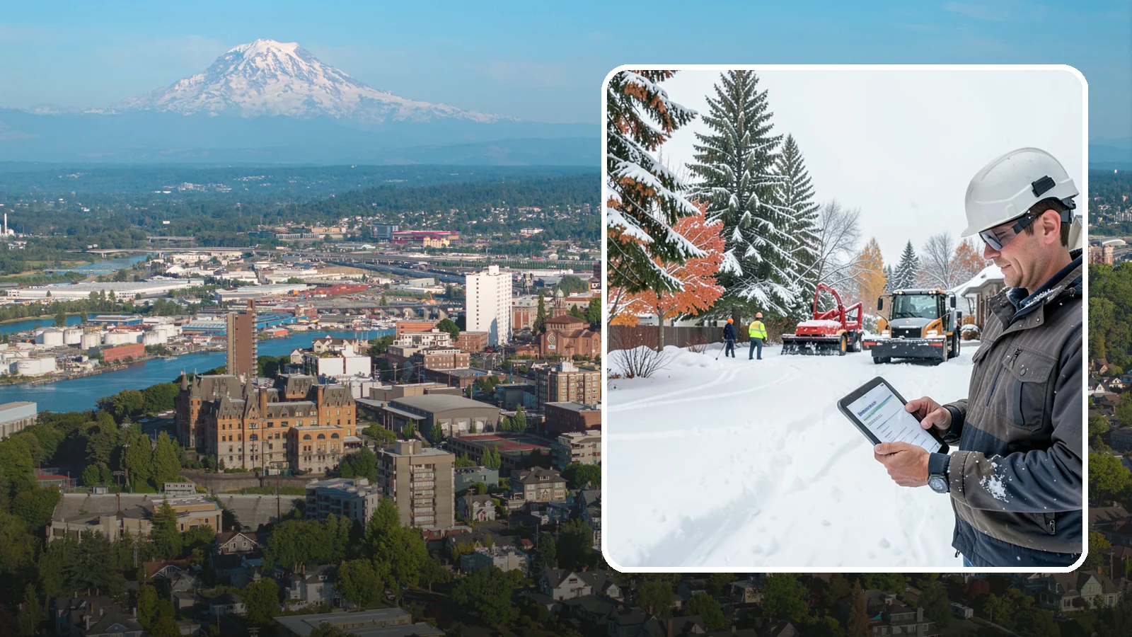 Snow Event Inspections in Tacoma, Pierce County, WA - We inspect your Western Washington property during and after each snow event to confirm surfaces are cleared and safe.