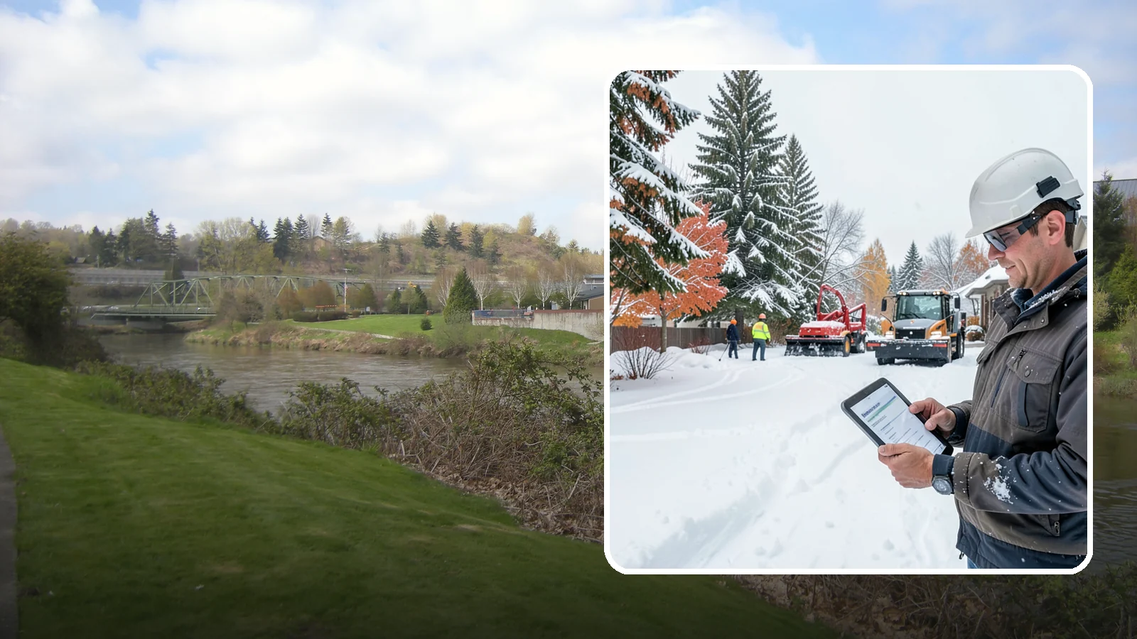 Snow Event Inspections in Tukwila, King County, WA - We inspect your Western Washington property during and after each snow event to confirm surfaces are cleared and safe.
