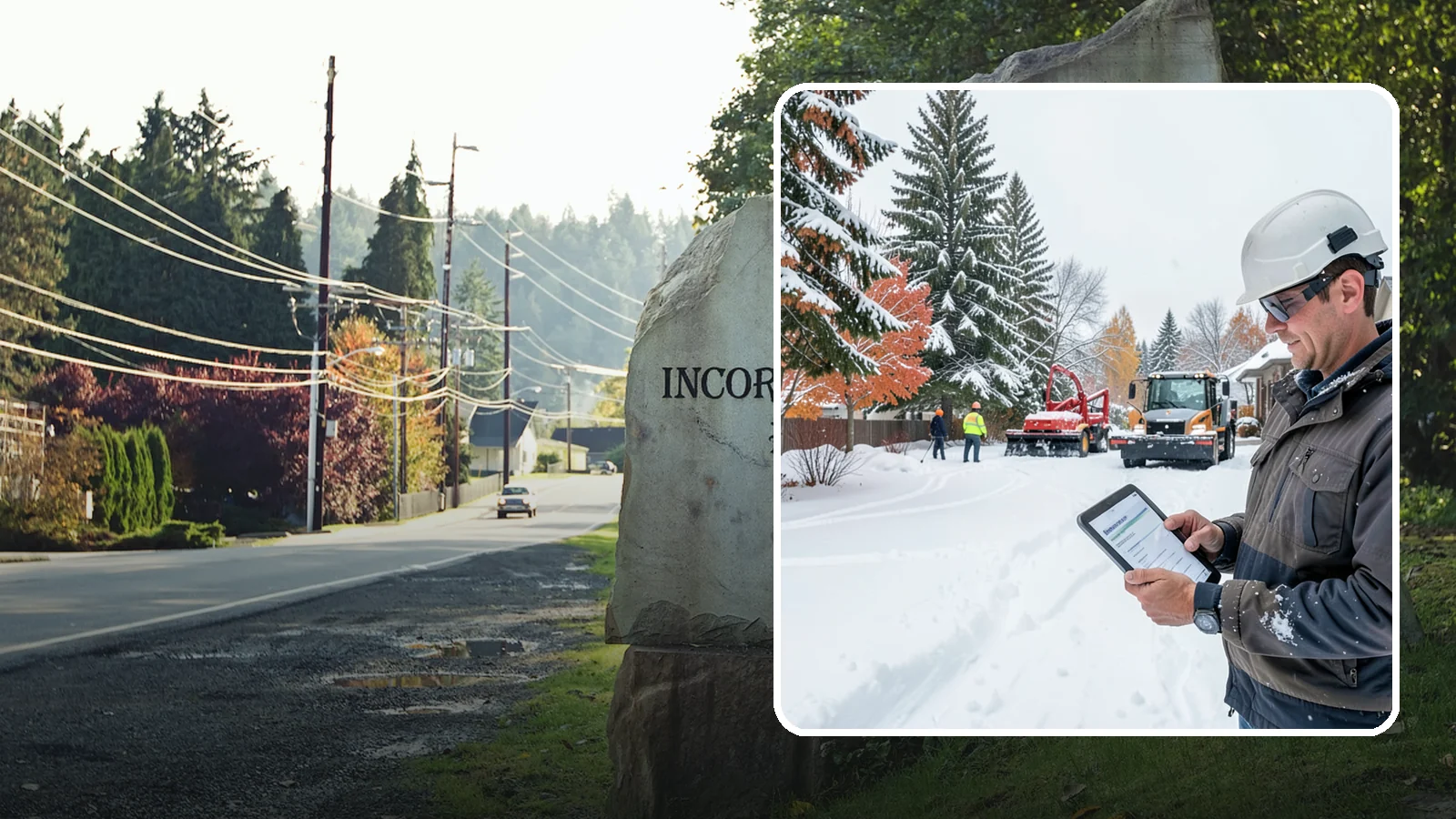 Snow Event Inspections in Wilkeson, Pierce County, WA - We inspect your Western Washington property during and after each snow event to confirm surfaces are cleared and safe.