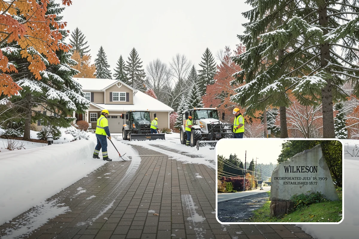 Snow Event Inspections in Wilkeson, Pierce County, WA - Confirms clearing met the required standard