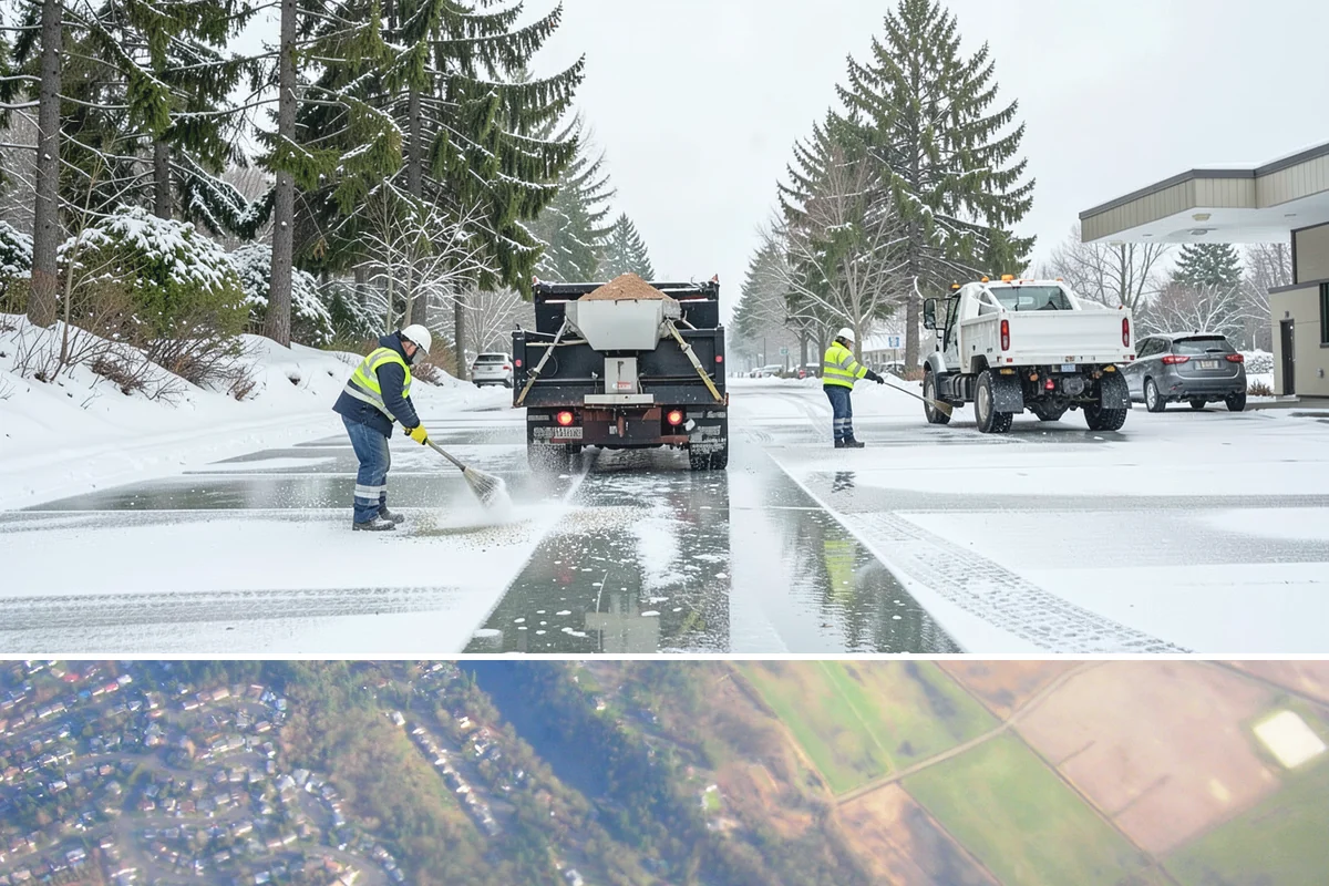 Snow Fence Installation in Algona, King County, WA - We install snow fencing in late October or November before the first arctic outflow, and remove it once the risk of hard freezes...