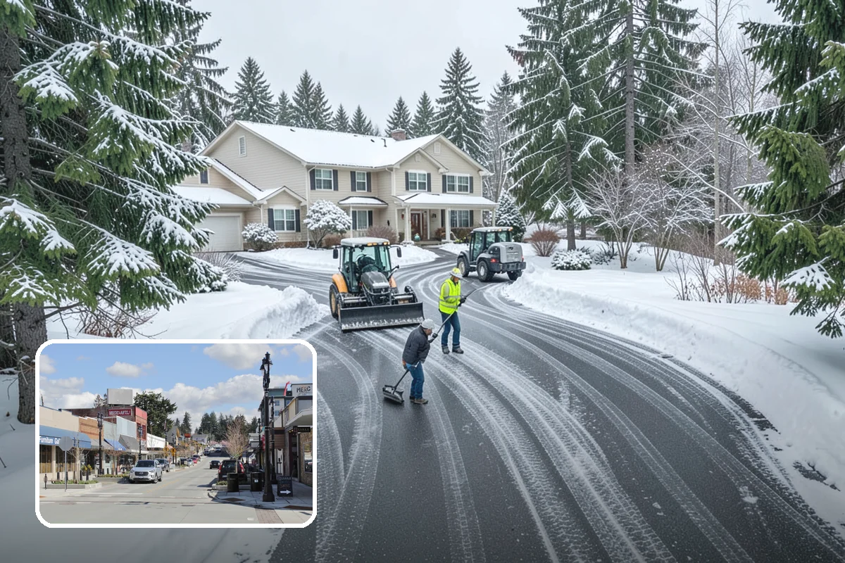 Snow Fence Installation in Bothell, King County, WA - Reduces repeat plowing costs by controlling where snow accumulates