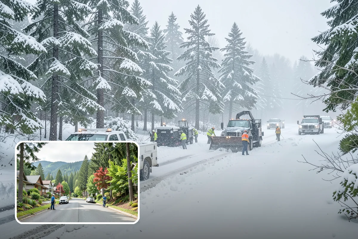Snow Fence Installation in Darrington, Snohomish County, WA - Reduces repeat plowing costs by controlling where snow accumulates