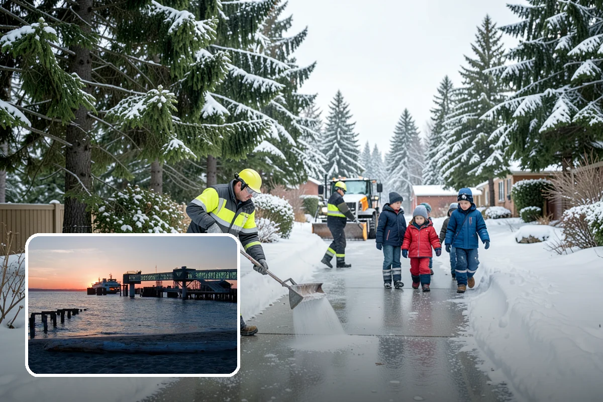 Snow Fence Installation in Edmonds, Snohomish County, WA - Reduces repeat plowing costs by controlling where snow accumulates