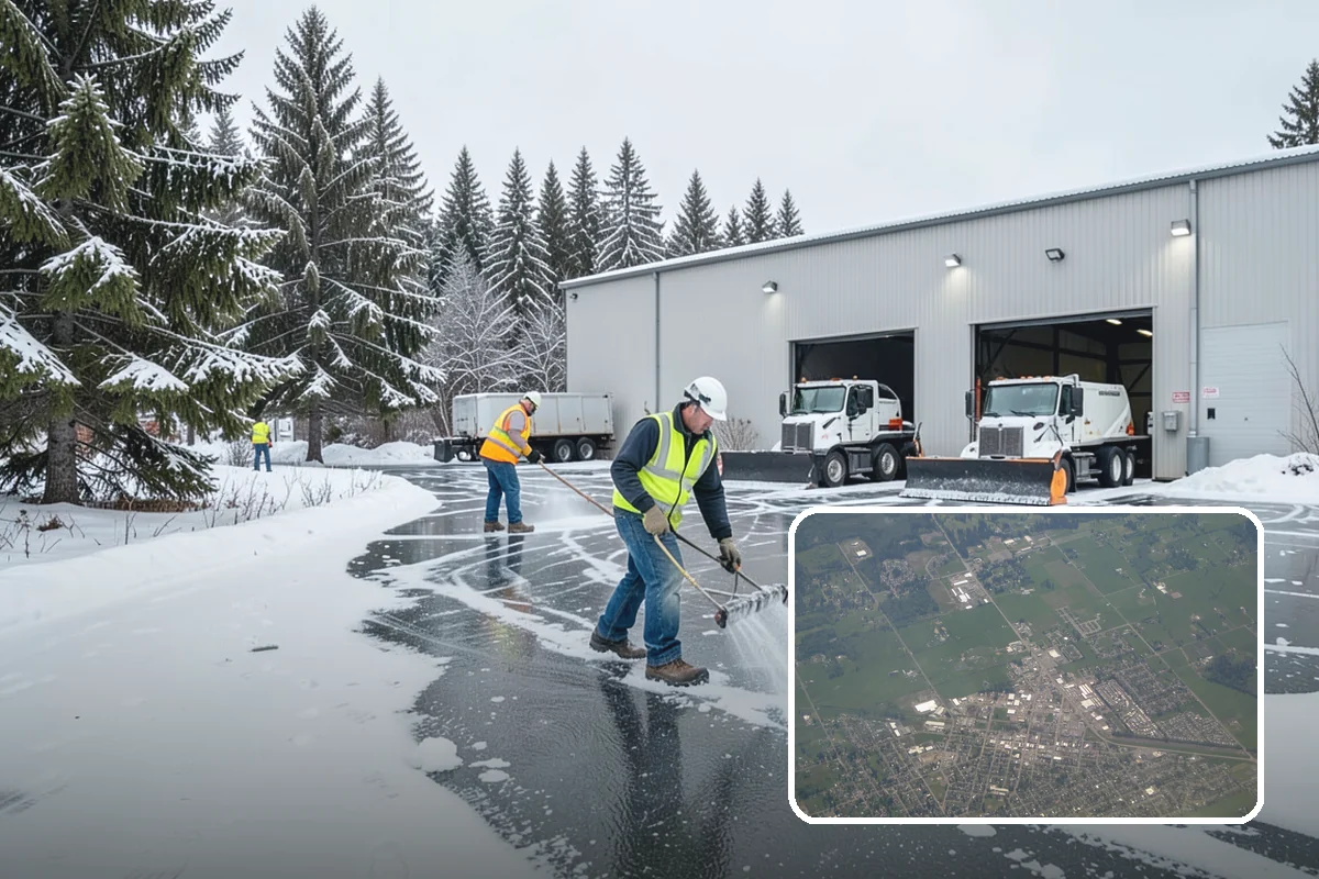 Snow Fence Installation in Enumclaw, King County, WA - Reduces repeat plowing costs by controlling where snow accumulates