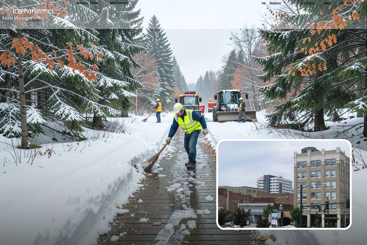 Snow Fence Installation in Everett, Snohomish County, WA - Reduces repeat plowing costs by controlling where snow accumulates