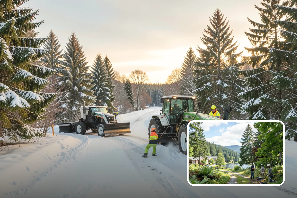 Snow Fence Installation in Lake Forest Park, King County, WA - Reduces repeat plowing costs by controlling where snow accumulates
