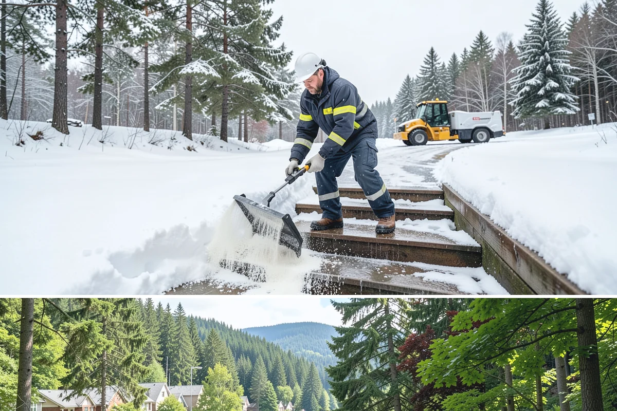 Snow Fence Installation in Lake Forest Park, King County, WA - We install snow fencing in late October or November before the first arctic outflow, and remove it once the risk of hard freezes...