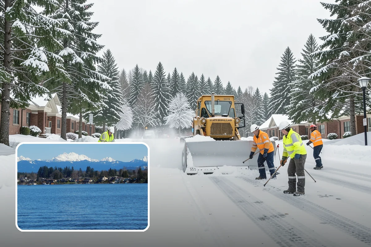 Snow Fence Installation in Lake Stevens, Snohomish County, WA - Reduces repeat plowing costs by controlling where snow accumulates