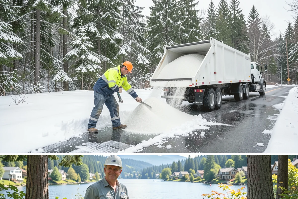 Snow Fence Installation in Milton, King County, WA - We install snow fencing in late October or November before the first arctic outflow, and remove it once the risk of hard freezes...