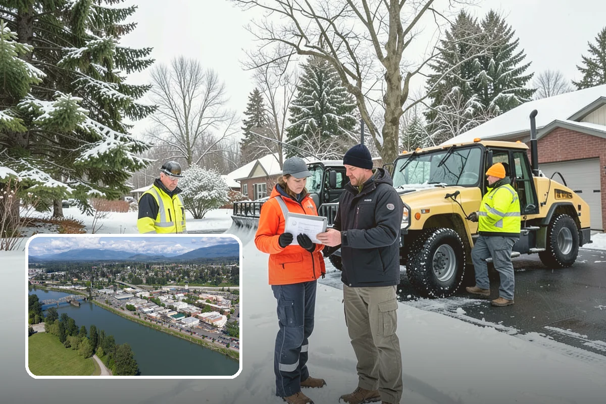 Snow Fence Installation in Mount Vernon, Skagit County, WA - Reduces repeat plowing costs by controlling where snow accumulates