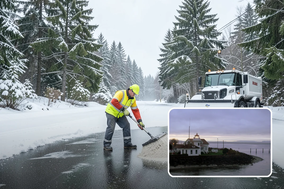 Snow Fence Installation in Mukilteo, Snohomish County, WA - Reduces repeat plowing costs by controlling where snow accumulates