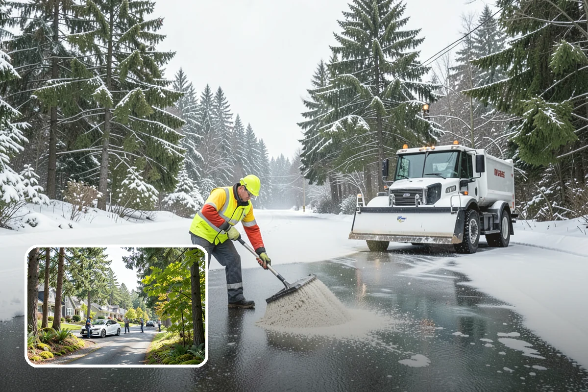 Snow Fence Installation in Normandy Park, King County, WA - Reduces repeat plowing costs by controlling where snow accumulates