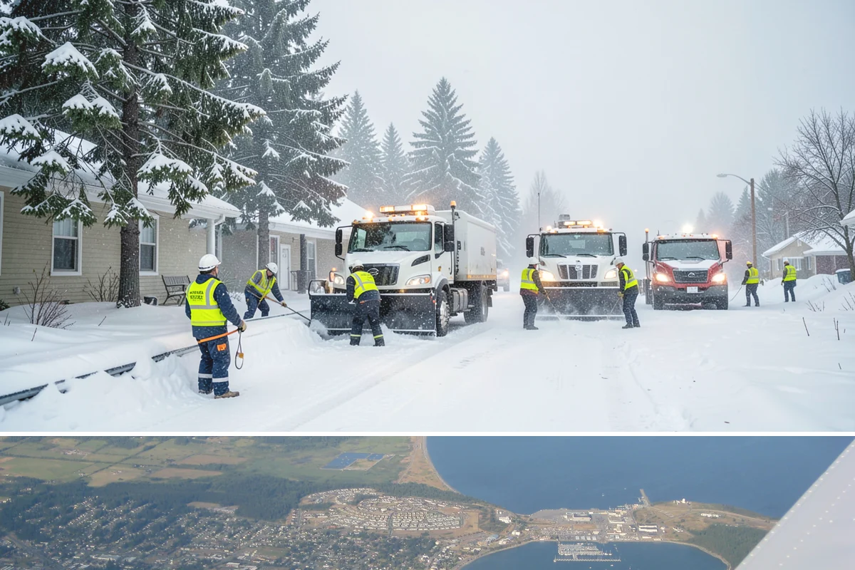 Snow Fence Installation in Oak Harbor, Island County, WA - We install snow fencing in late October or November before the first arctic outflow, and remove it once the risk of hard freezes...
