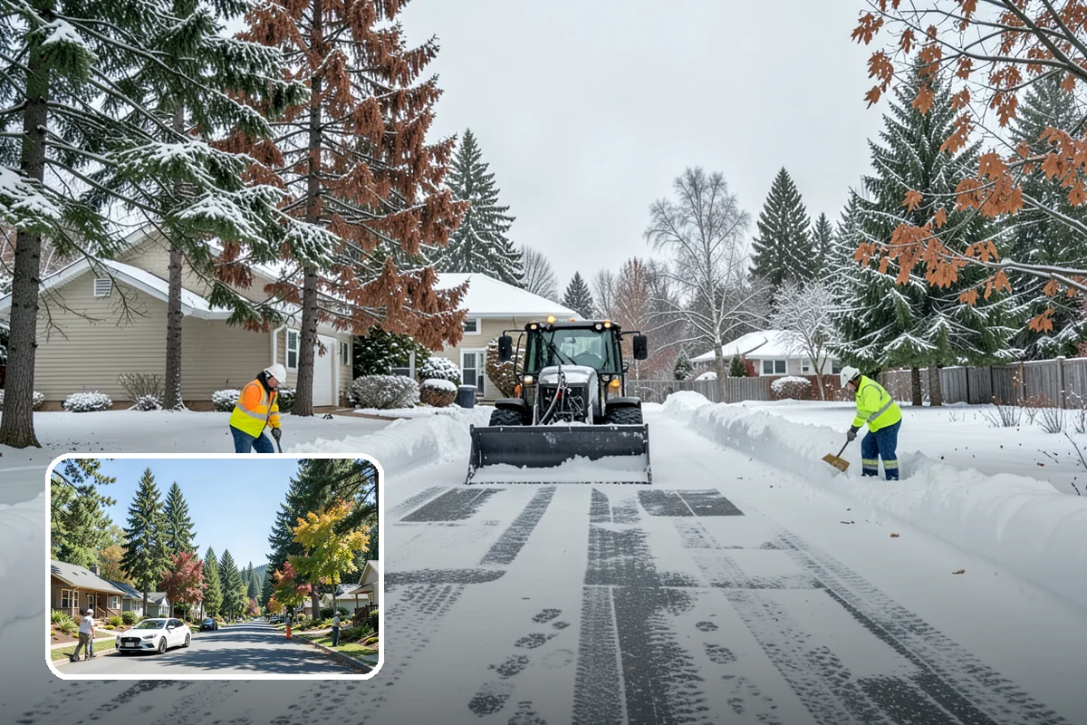 Snow Fence Installation in Orting, Pierce County, WA - Reduces repeat plowing costs by controlling where snow accumulates
