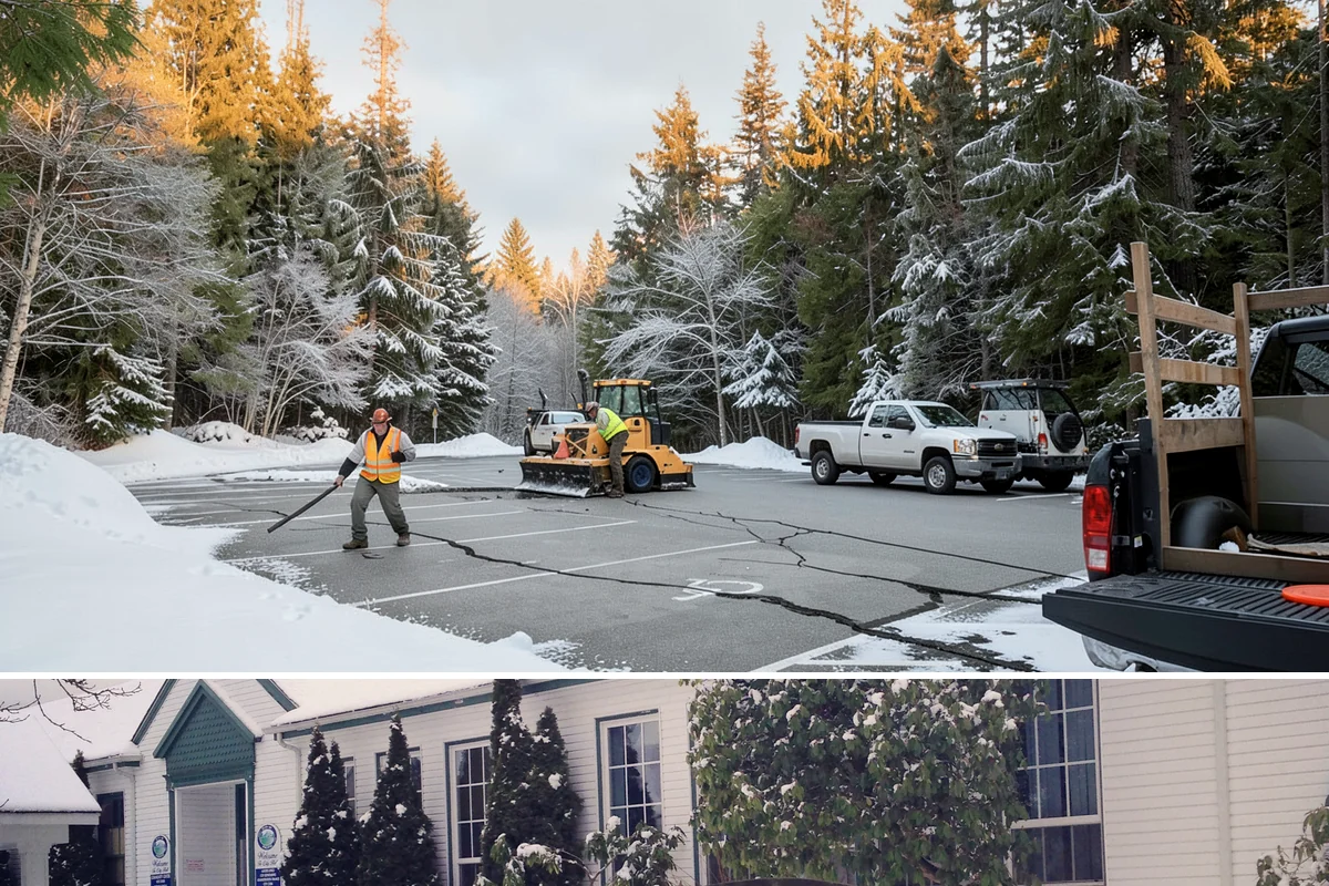 Snow Fence Installation in Pacific, King County, WA - We install snow fencing in late October or November before the first arctic outflow, and remove it once the risk of hard freezes...