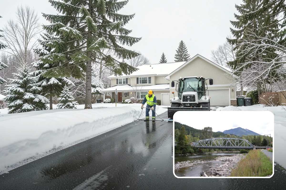 Snow Fence Installation in Skykomish, King County, WA - Reduces repeat plowing costs by controlling where snow accumulates