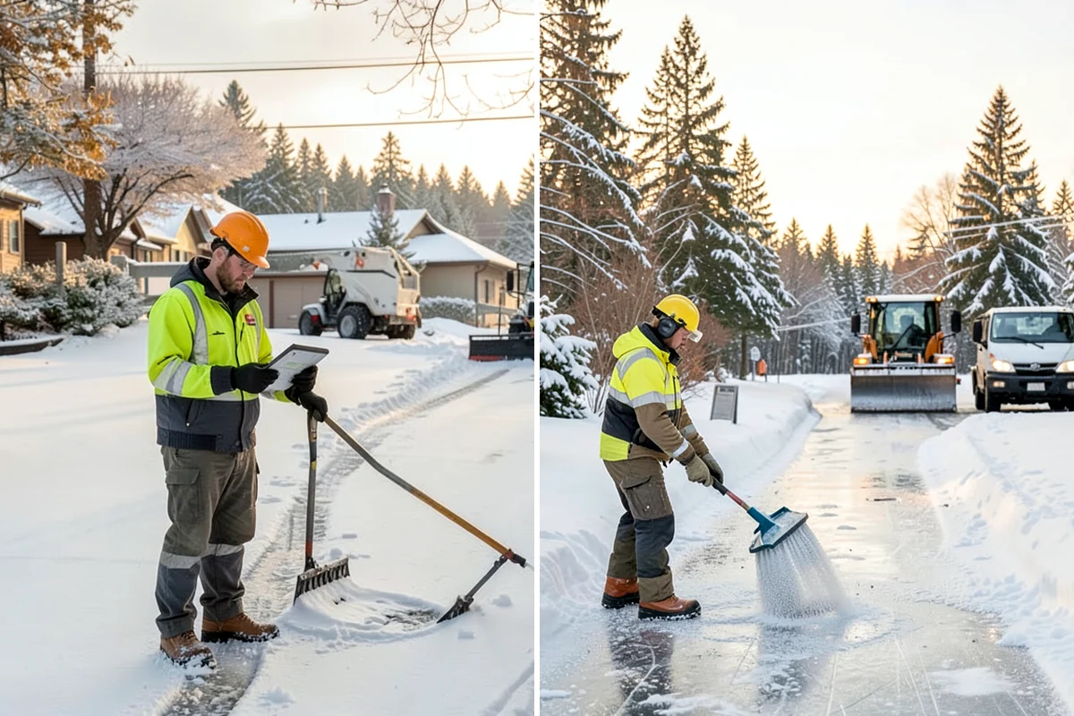Snow Fence Installation in Snoqualmie, King County, WA - We walk the property and map prevailing wind exposure and drift-prone approaches