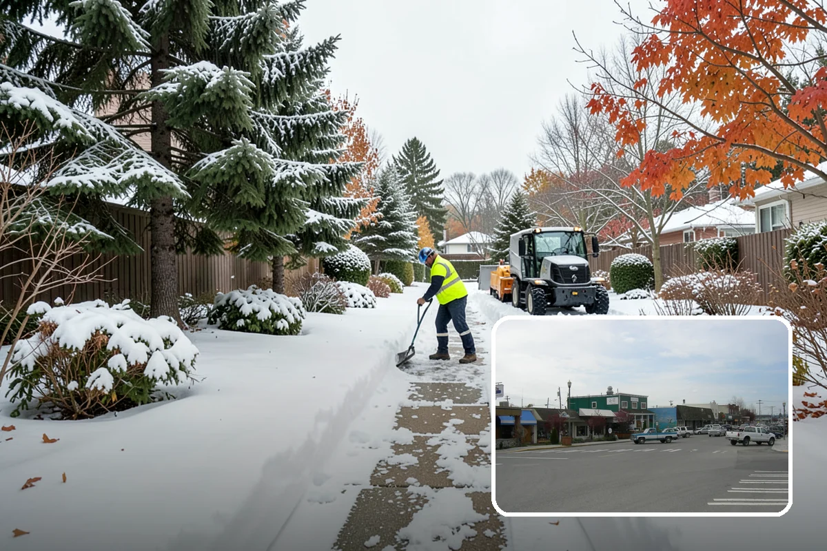 Snow Fence Installation in Stanwood, Snohomish County, WA - Reduces repeat plowing costs by controlling where snow accumulates
