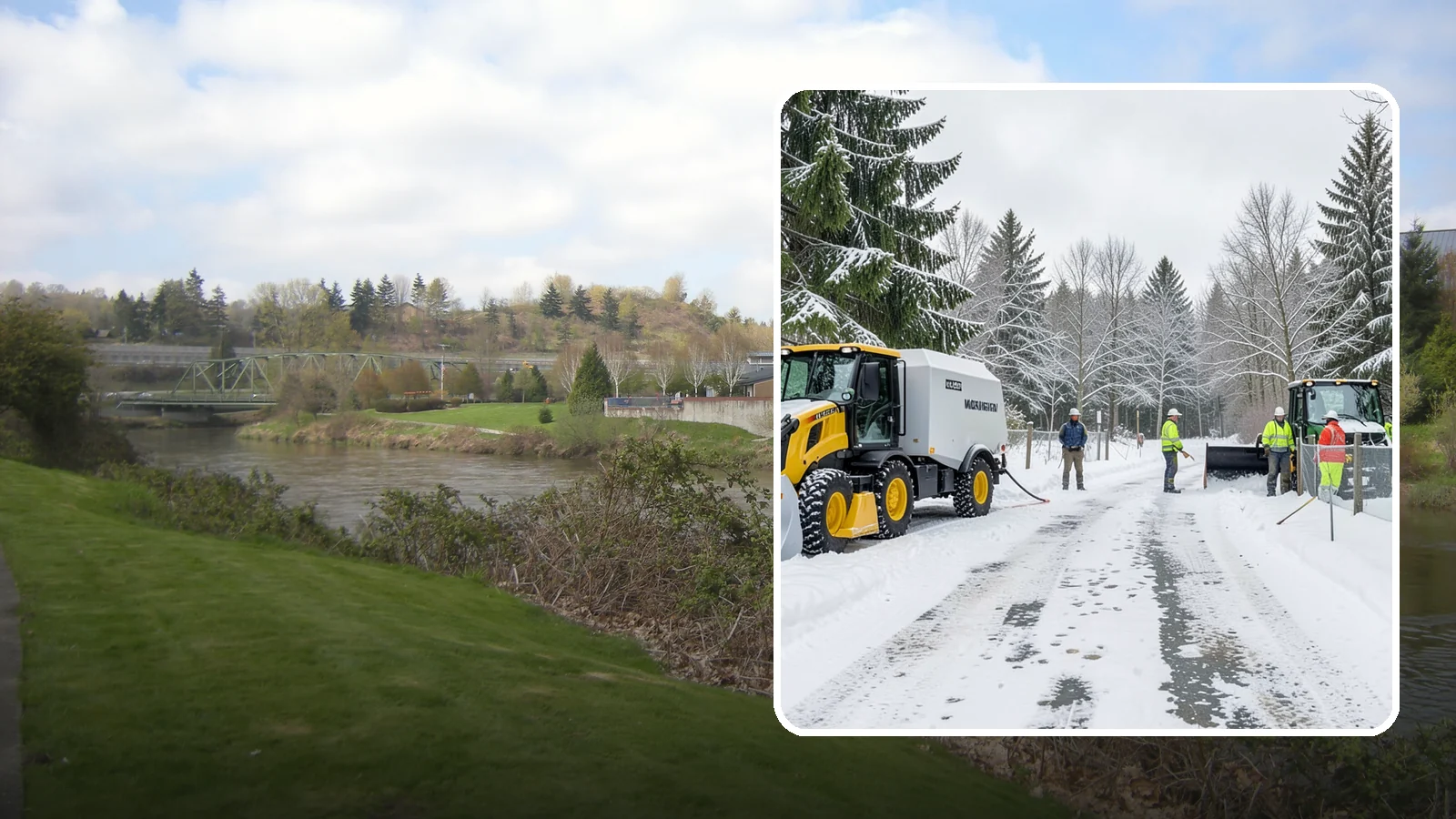 Snow Fence Installation in Tukwila, King County, WA - We install snow fencing that catches drifting snow before it piles across your Western Washington driveways, walkways, and access...