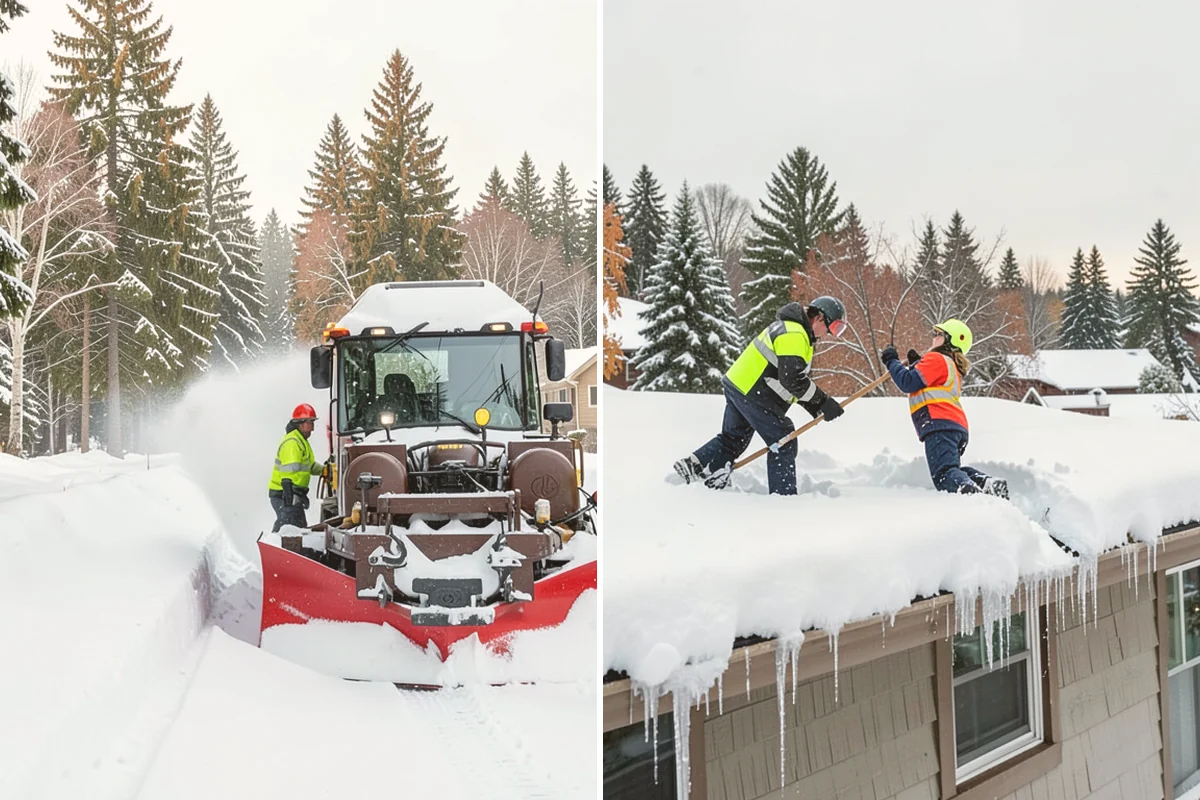 Snow Hauling in Algona, King County, WA - Assess pile locations and total volume
