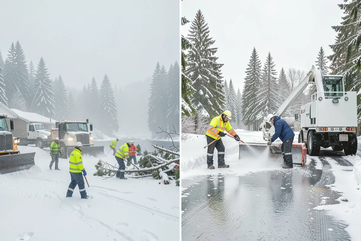 Snow Hauling in Anacortes, Skagit County, WA - Assess pile locations and total volume