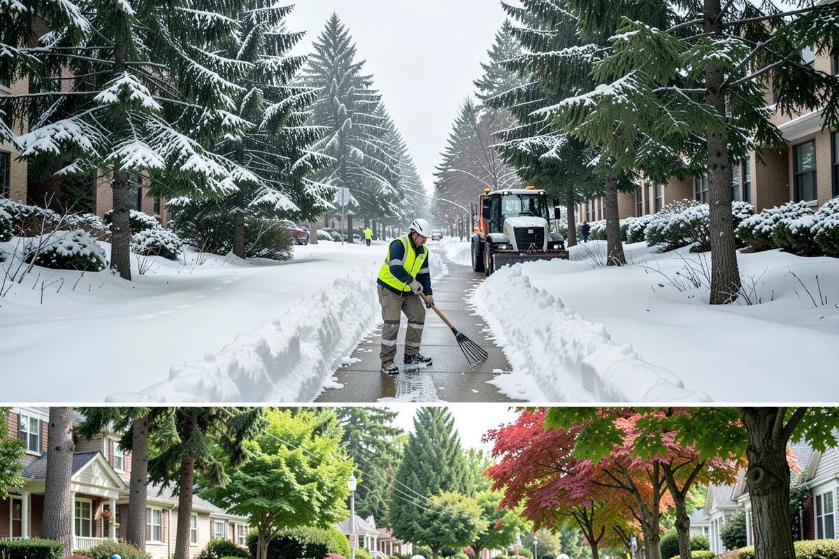 Snow Hauling in Beaux Arts Village, King County, WA - Snow hauling becomes necessary mid-winter after several storms have filled a property's storage areas beyond capacity.