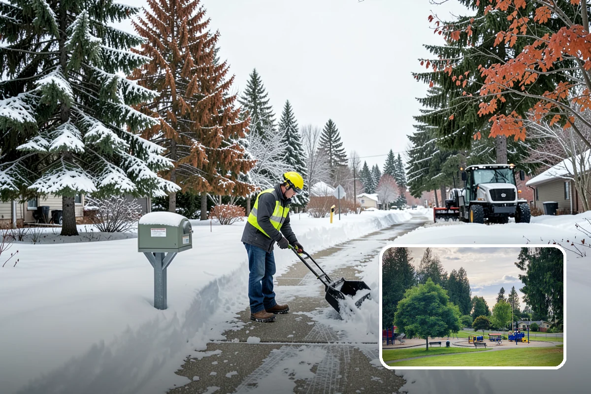 Snow Hauling in Bonney Lake, Pierce County, WA - Recovers parking and usable space lost to piles